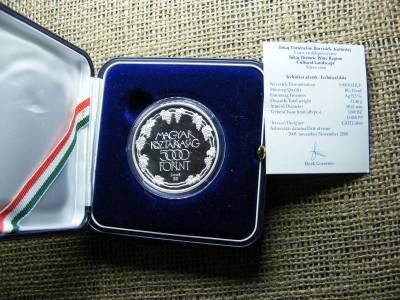 Ezüst 5000 forint, 2008, BU, dísztok