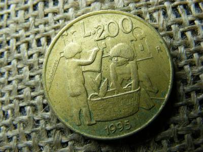 San Marino 200 lira, 1995