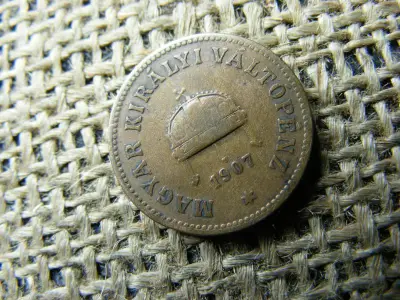 2 Fillér, 1907, Korona Érem