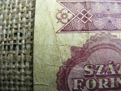 100 forintos bankjegy, 1984, fordított hátlapi alapnyomat