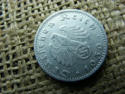 50 Pfennig, 1939, Birodalmi, horogkeresztes