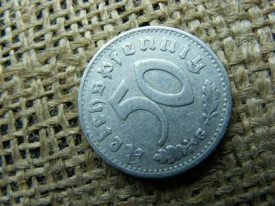 50 Pfennig, 1939, Birodalmi, horogkeresztes