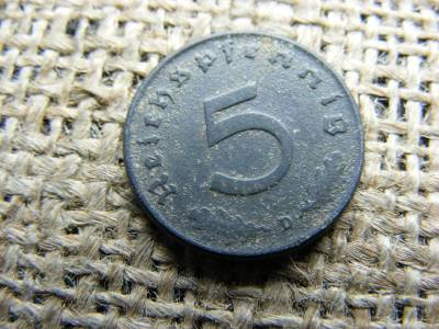 5 Pfennig, 1944, Birodalmi, horogkeresztes