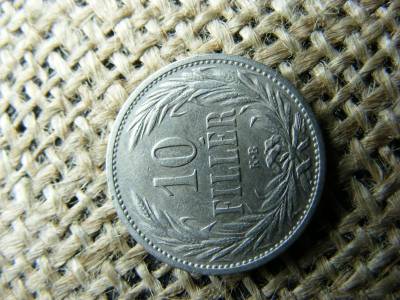 10 fillér, 1908, korona