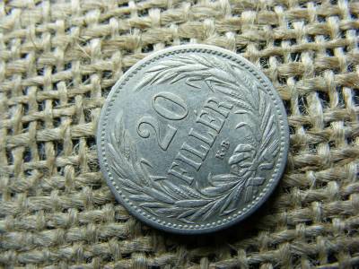 20 fillér, 1914, korona pénzérme