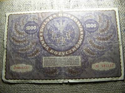 1000 Márka bankjegy, 1919, Németország