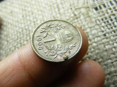 Mini 1 korona érme, 1908