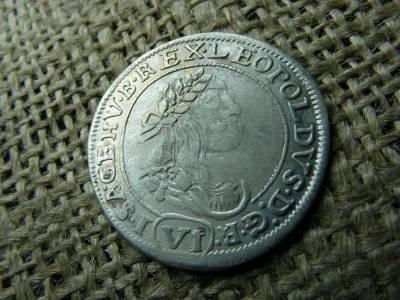 Lipót ezüst 6 krajcár, 1673 KB
