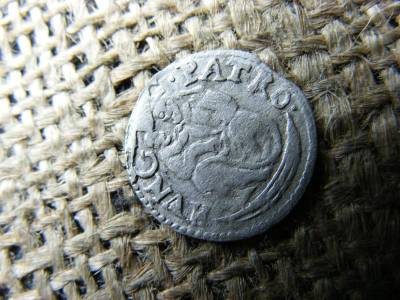 II. Mátyás ezüst dénár, 1614, ritka, X