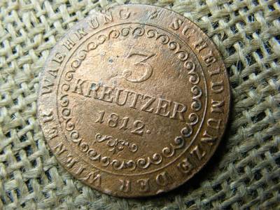 3 Krajcár 1812 B, Habsburg fémpénz