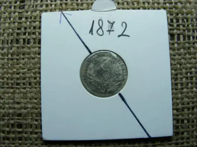 Ezüst 10 krajcár, 1872, verdehibás, elfordult veret