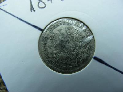 Ezüst 10 krajcár, 1872, verdehibás, elfordult veret