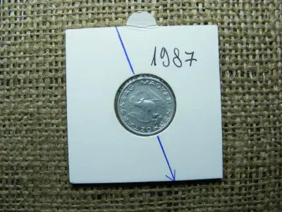 10 fillér 1987, verdehibás, elfordult