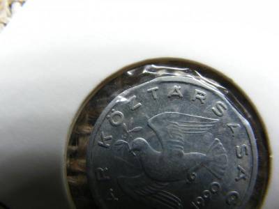 10 fillér, 1990, verdehibás, 2x kicsípett