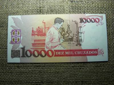 Brazília 10000 cruzeiros bankjegy, 1983