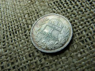 Ezüst 1 korona, 1915, extra