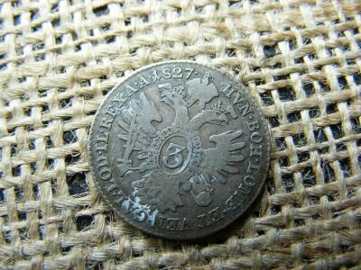 Ezüst 3 krajcár, 1827
