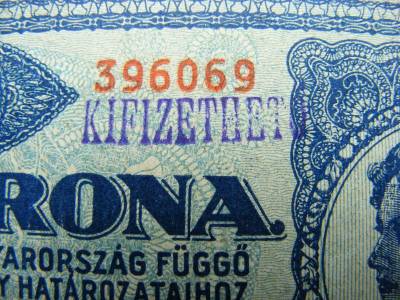 1 korona, 1920, felülbélyegzett