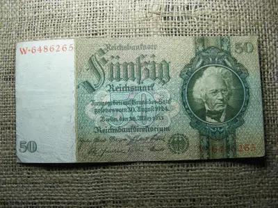 Birodalmi 50 márka, 1933, W jelzés