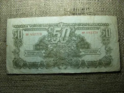 50 pengő, 1944, Vörös Hadsereg, nagy számozás
