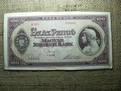 100 pengő, 1945, nem hibás, ritka