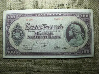 100 pengő, 1945, Magyarország