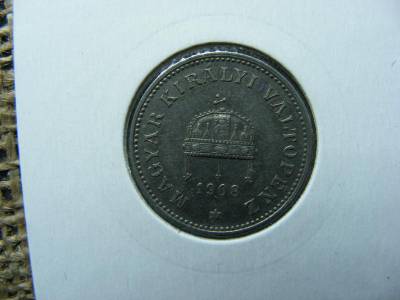 20 fillér, 1908, korona pénzérme