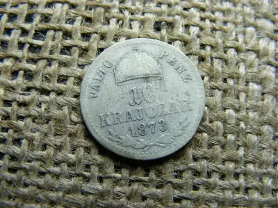 Ezüst 10 krajcár, 1873, KB VP