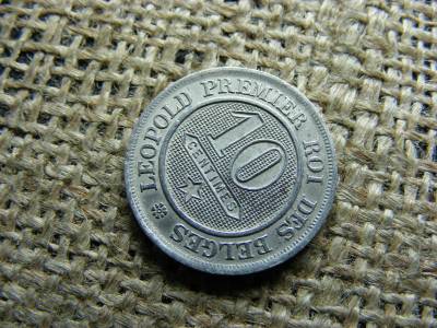 Belga 10 centimes érme, 1862