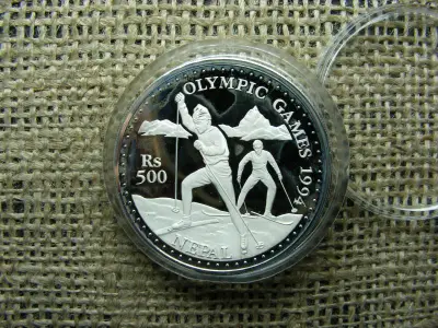 Nepál, 500 rúpia, 1994, PP ezüst