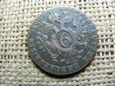 6 krajcár, 1800, II. Ferenc