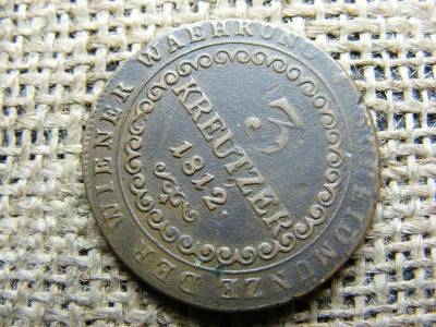 3 Krajcár 1812 S, Habsburg fémpénz
