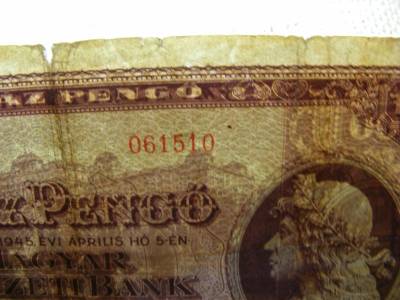 100 pengő, 1945, Makkos vízjel