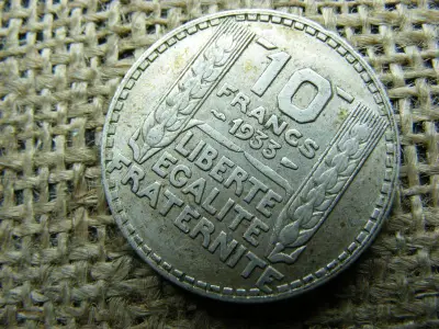 Ezüst 10 frank, 1933, Svájc