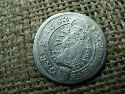Lipót ezüst 6 krajcár, 1682 KB, IV