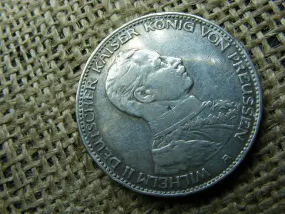 Ezüst 3 márka érme, 1914, A