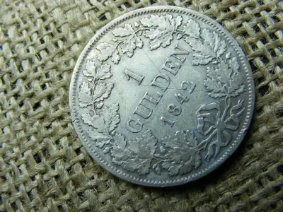 Ritka ezüst 1 gulden, 1842