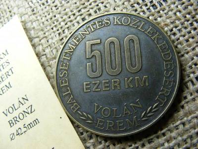 Balesetmentes Közlekedésért Érem, 500 ezer km Volán