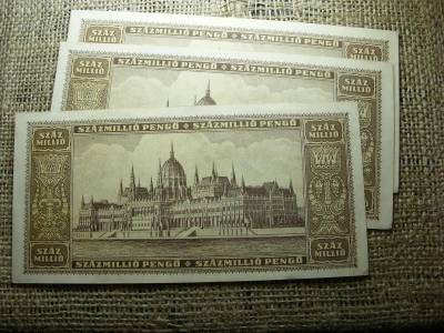 Százmillió pengő, 1946, 3 db sorszám közeli