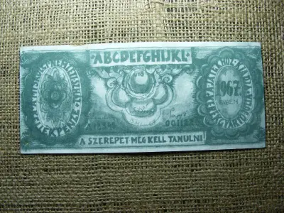 Színházi kellékpénz, A szerepet meg kell tanulni