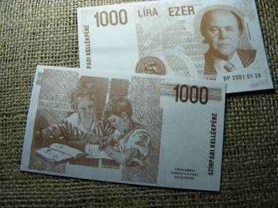 Színházi kellékpénz, 1000 líra, Thália - Radnóti
