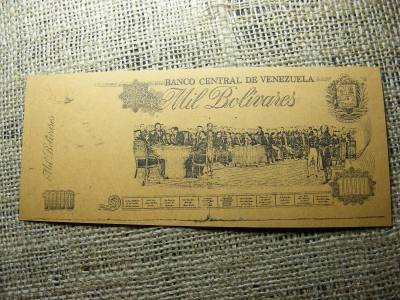 Színházi kellékpénz, 1000 bolivares, 1995