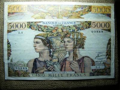 Színházi kellékpénz, 5000 frank