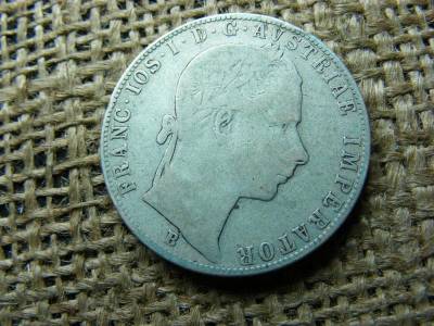 Ezüst 1 forint, 1858, B