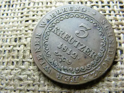 3 Krajcár 1812 A, Habsburg fémpénz
