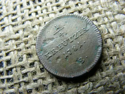 1/4 krajcár 1781 S, József II