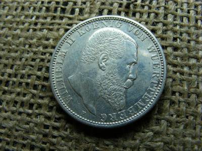 Ezüst 2 márka, 1908 F, ritka