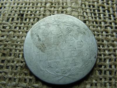 Ezüst 1/3 tallér, 1774, B