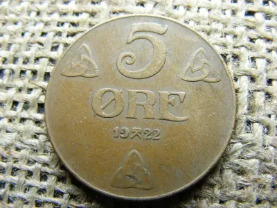 5 öre, 1922, Svédország