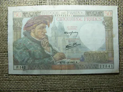 Franciaország 50 frankos bankjegy, 1941, V2